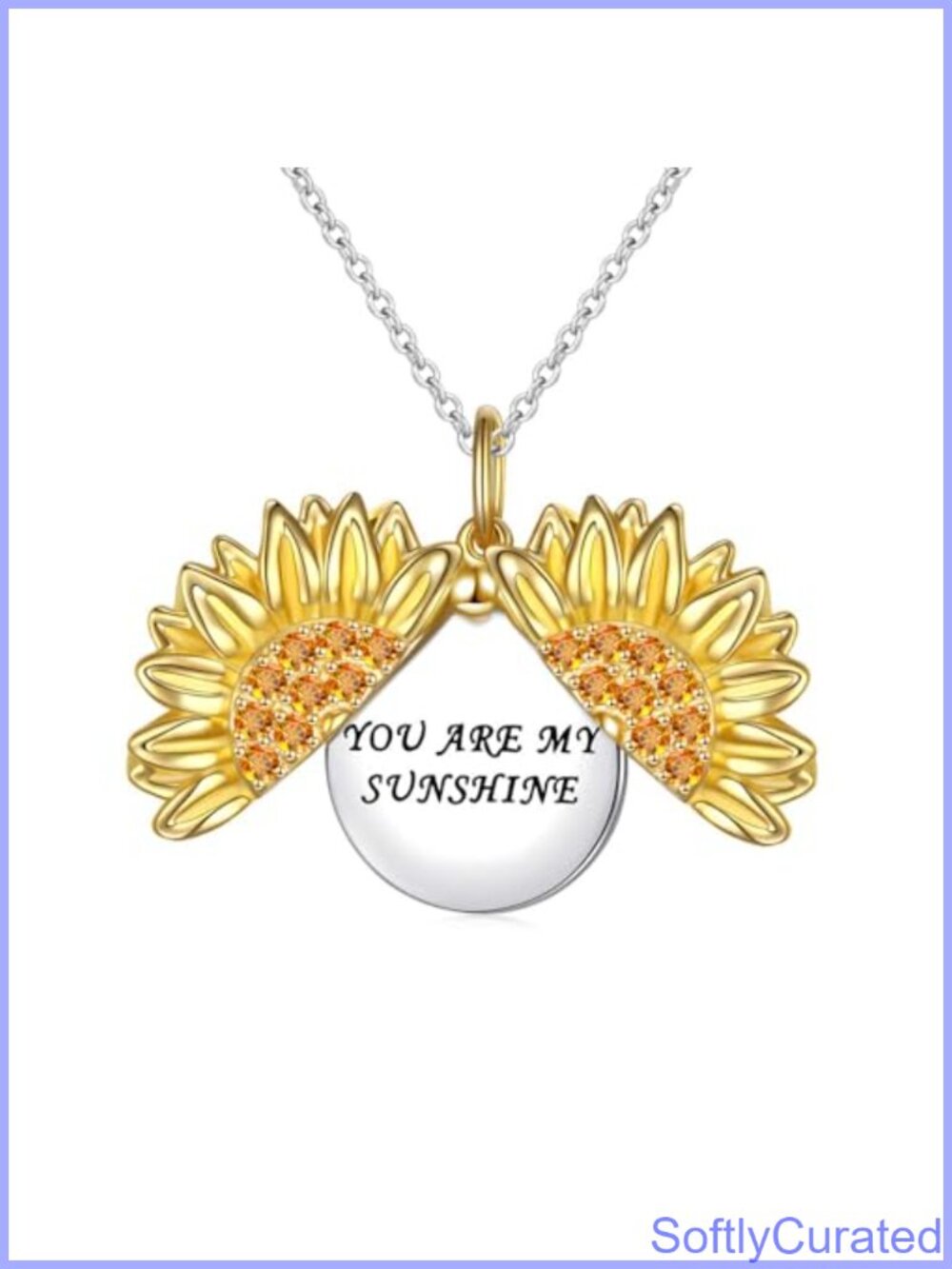 Sterling Silver Sunflower Locket Necklace That Holds Pictures 18in